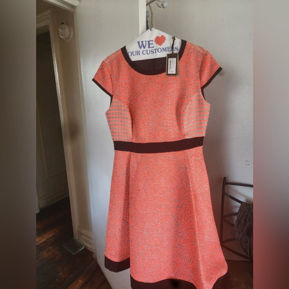 Ted Baker London Orange and Black Formal Dress